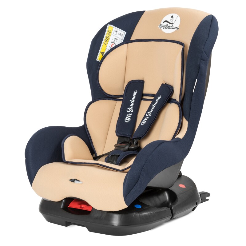 Автокресло Mr Sandman Young Isofix 0-18 кг. Т.Синий/Бежевый
