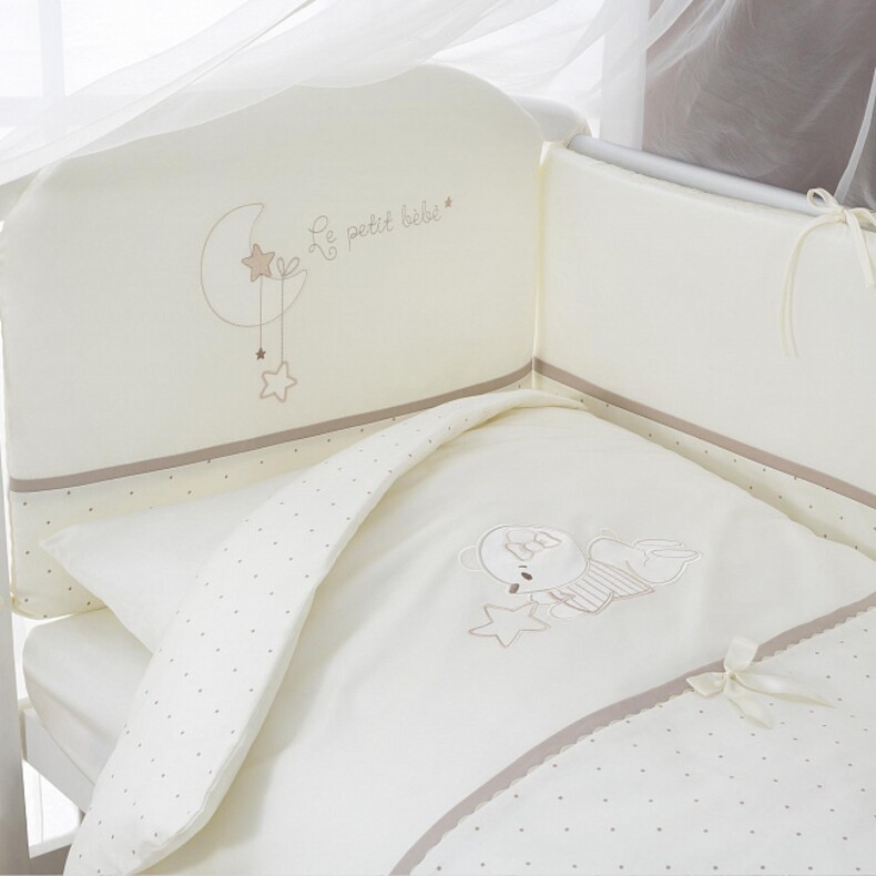 Комплект в кроватку Perina Le Petit Bebe 6 предметов (Молочно-кофейный ПБ6-01.5)