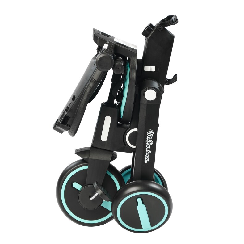 Велосипед детский трёхколесный складной Mr Sandman SL-168 - Чёрный/Бирюзовый